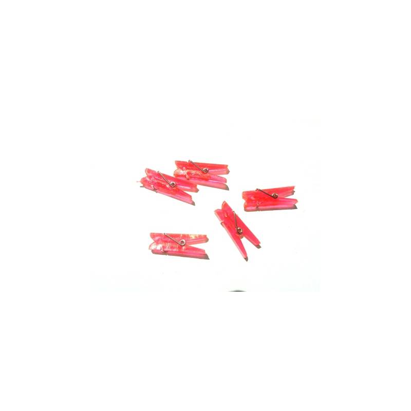 Foto Mini Prendedor Pregador Plastico 25 Mm Rosa Translucido - 1000 Un