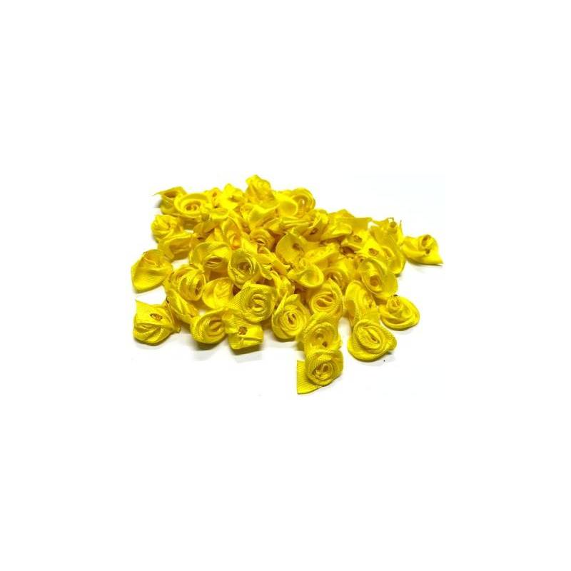 Foto Aplique De Cetim Rococo Amarelo Canario Cod 106 - 100 Un