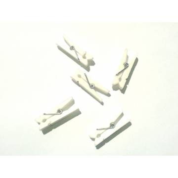 Foto Mini Prendedor Pregador Plastico 25 Mm Branco - 50 Un