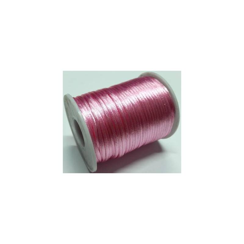 Foto Linha De Poliester 2 Mm Rosa Claro Rabo De Rato - 50 Mt