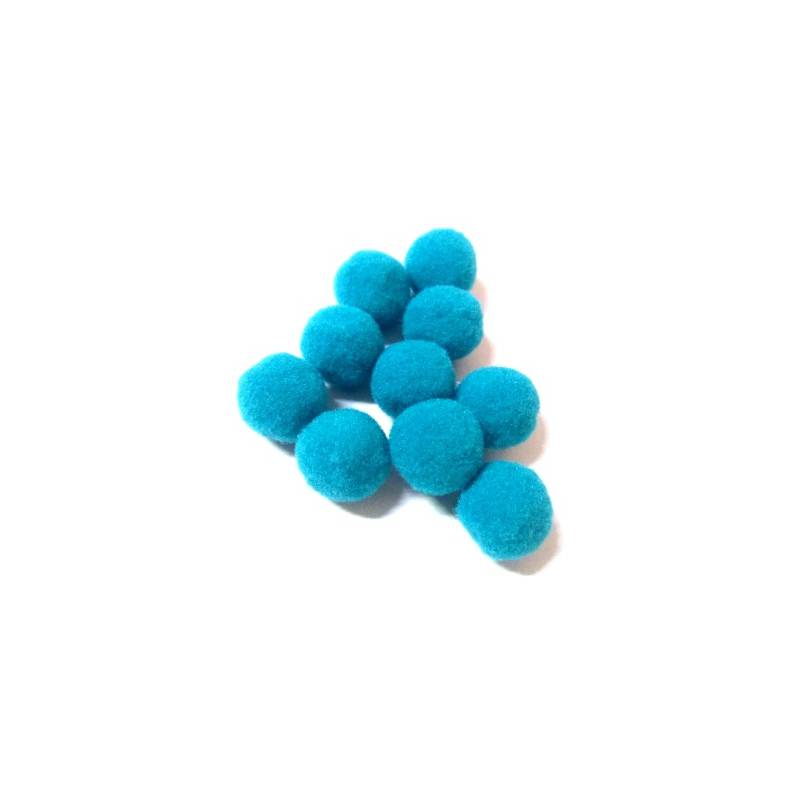 Foto Pompom (Pom-Pom) 14 Mm Azul Turquesa 539 - 100 Un