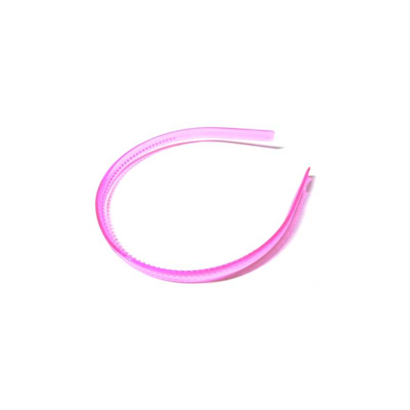 Foto Tiara Plastica Pente Rosa Citrico 10 Mm - 12 Un