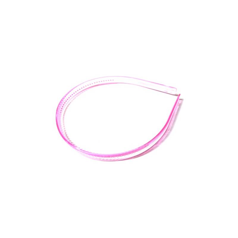 Foto Tiara Plastica Pente Rosa 10 Mm - 12 Un