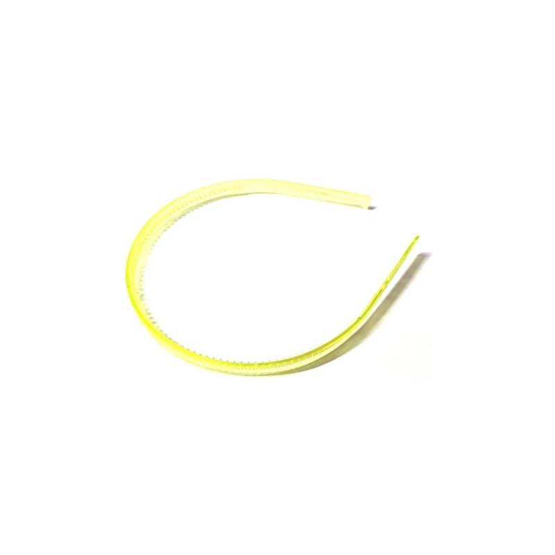 Foto Tiara Plastica Pente Amarela 10 Mm - 12 Un