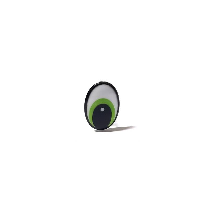 Foto Olho Oval Pelucia Com Trava Amigurumi 1614 Verde - 50 Un