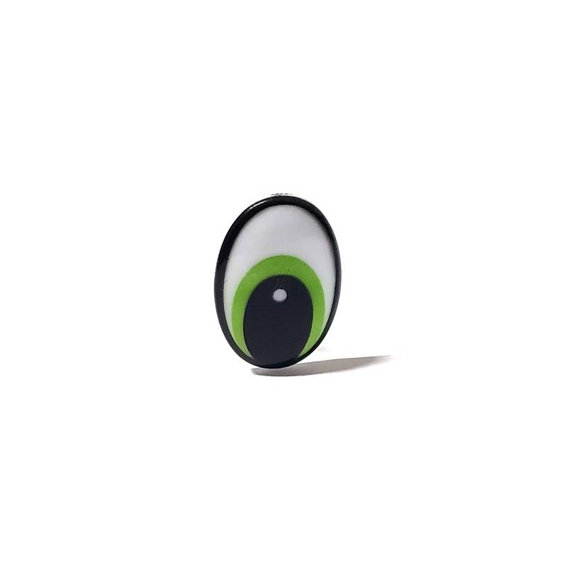 Foto Olho Oval Pelucia Com Trava Amigurumi 2215 Verde - 50 Un