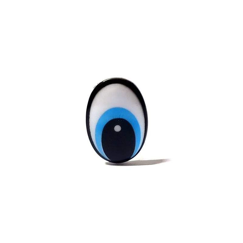 Foto Olho Oval Pelucia Com Trava Amigurumi 2215 Azul- 50 Un