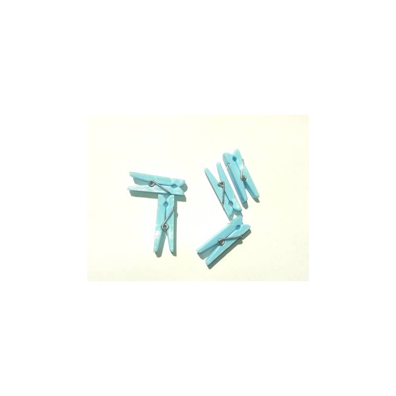 Foto Mini Prendedor Pregador Plastico 25 Mm Azul Claro - 1000 Un
