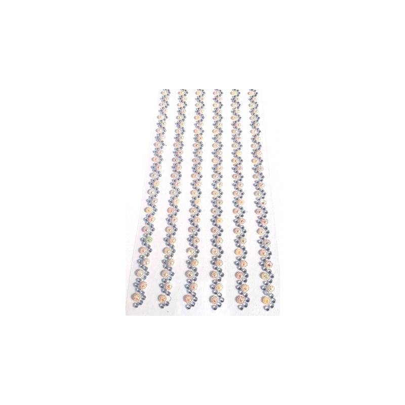 Foto Adesivo Artesanato Floral Zig-Zag Marfim Mmixer-18-Un U 296 - 06 Colunas