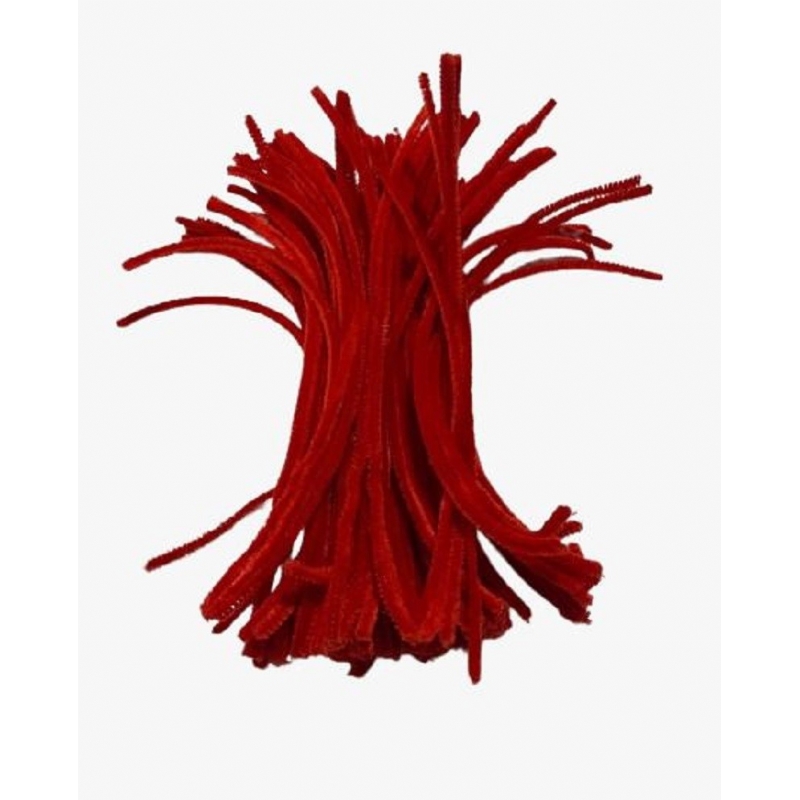 Foto Hastes De Chenille Limpa-Cachimbo 30 Cm Vermelho 100 Un - Pc