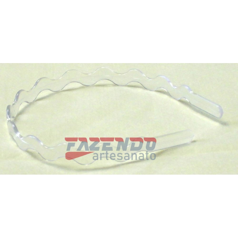 Foto Tiara Plastica Zig Zag Transparente - Dz