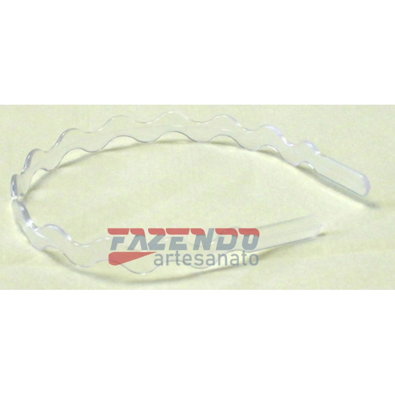 Foto Tiara Plastica Zig Zag Transparente - Dz