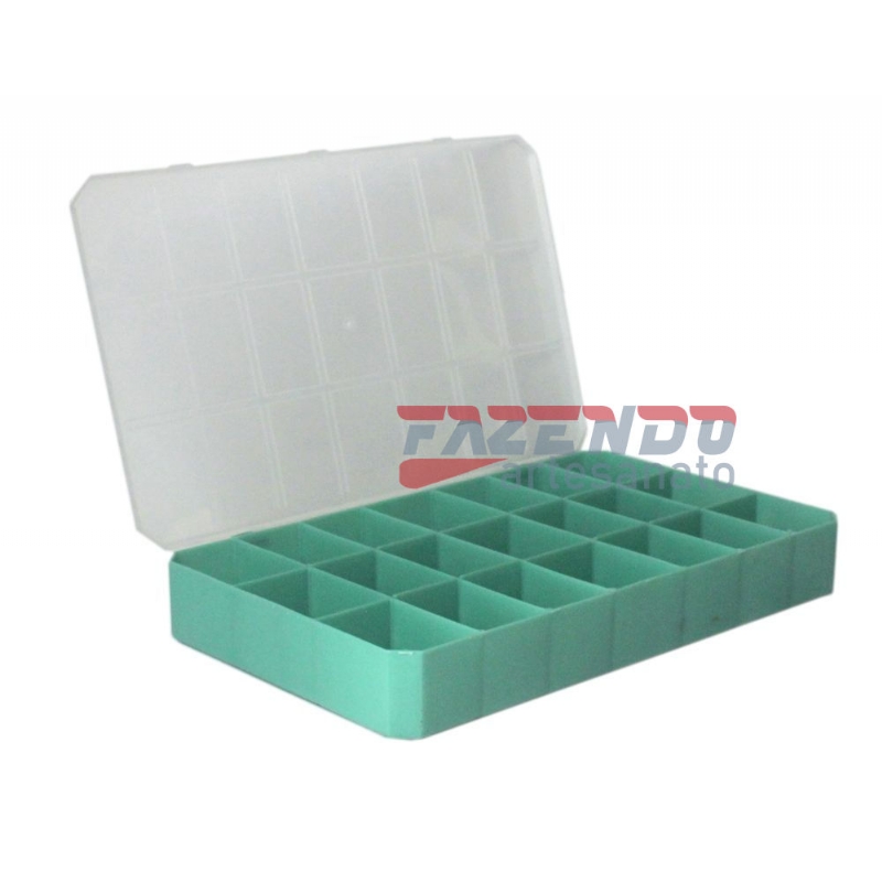 Foto Estojo Organizador Ret 21 Div Base Tiffany Tampa Transparente- Un