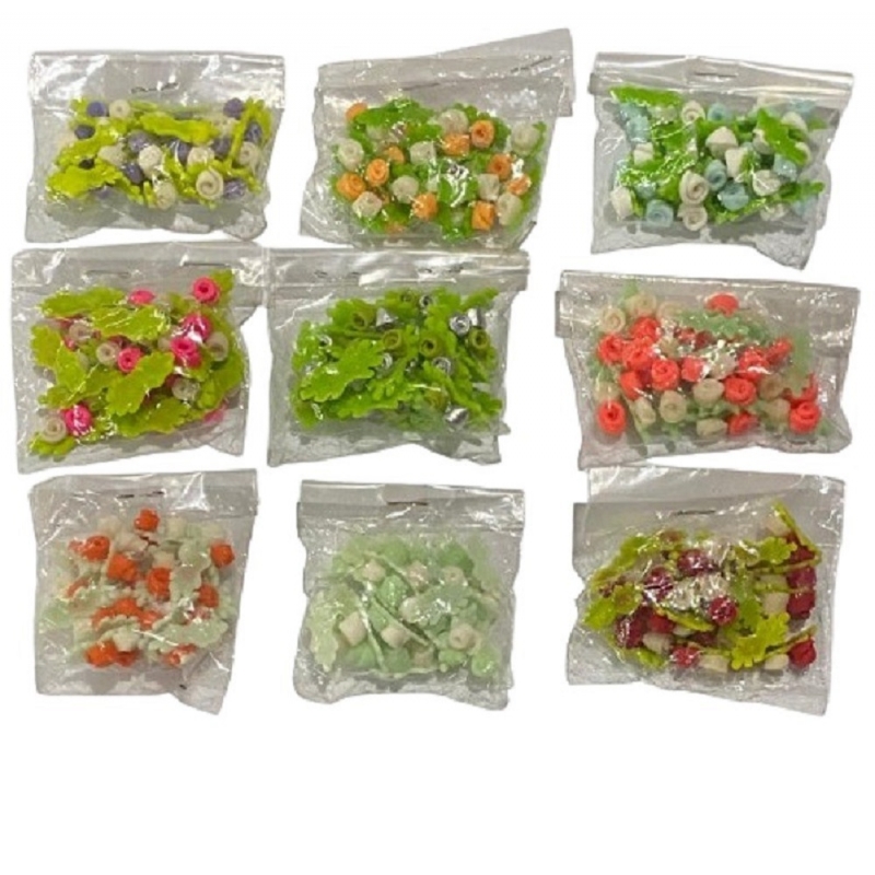 Foto Flor De Biscuit Medio Rococo Sortido c/ 20 Un - 50 PC