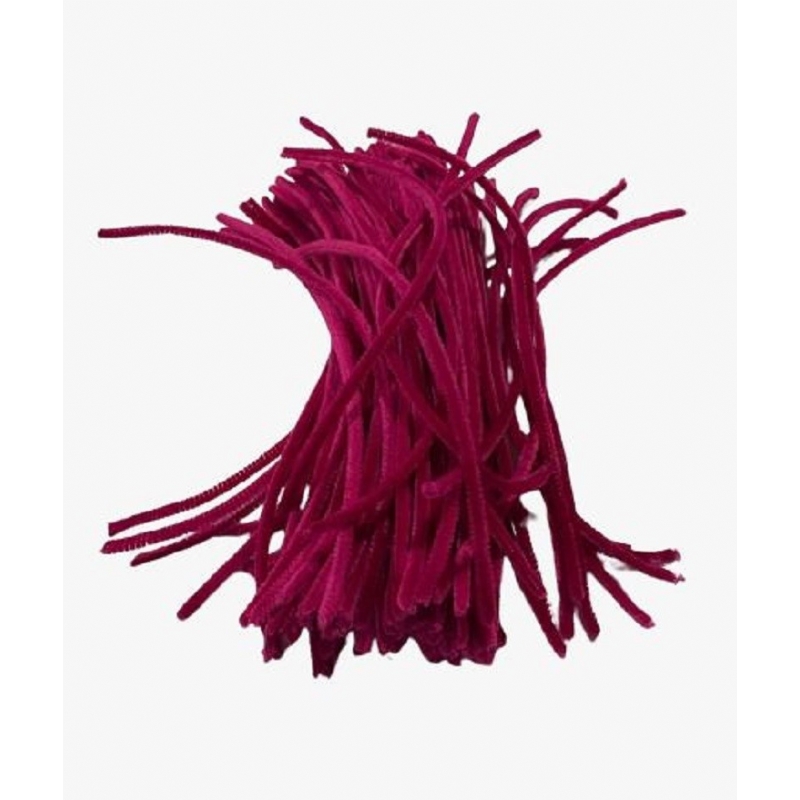 Foto Hastes De Chenille  Limpa-Cachimbo 30 Cm Rosa Pink Escuro 100 Un - Pc