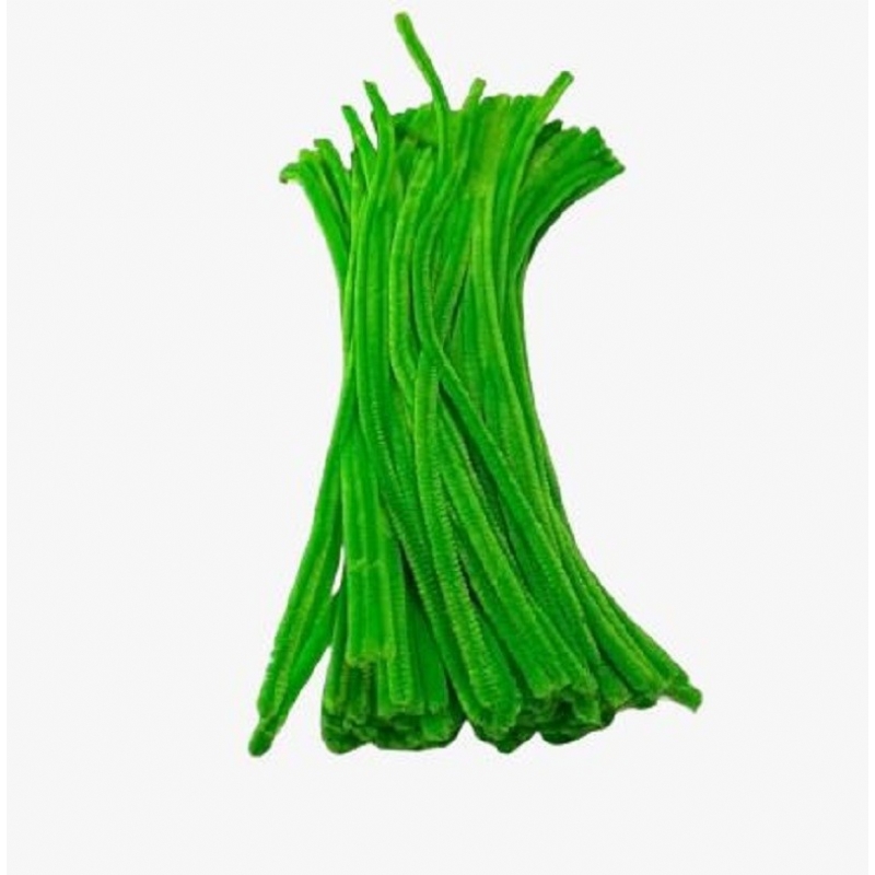 Foto Hastes De Chenille  Limpa-Cachimbo 30 Cm Verde Claro 100 Un - Pc