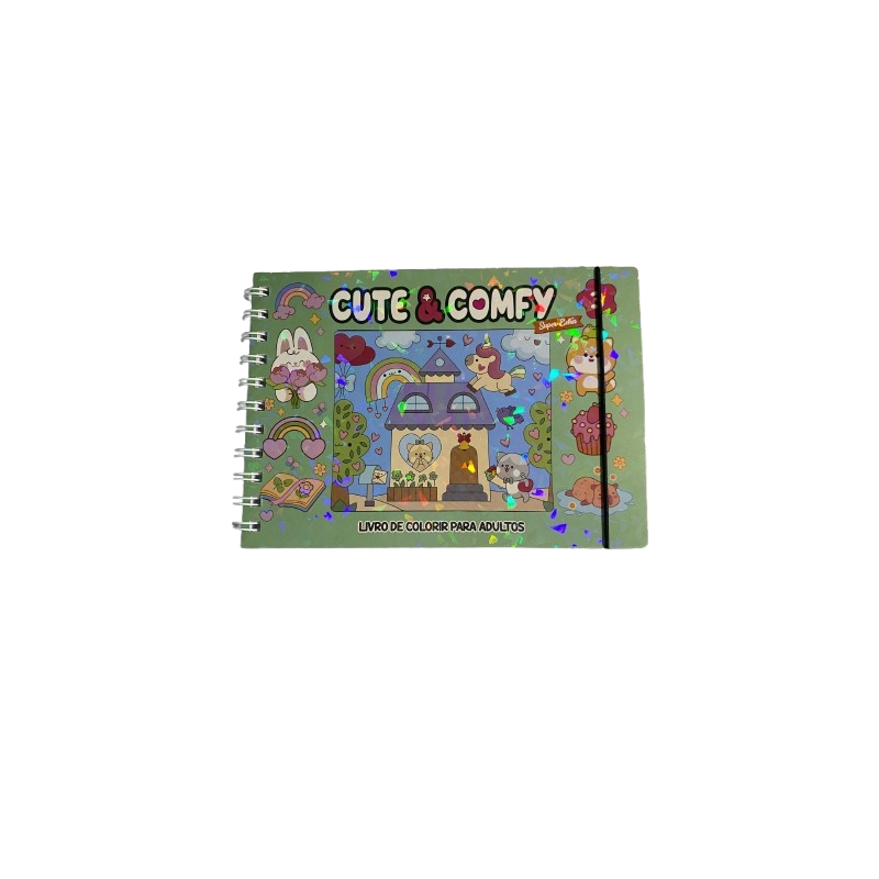 Foto Caderno Cute & Comfy Verde Claro 48 páginas - 1 Unidade