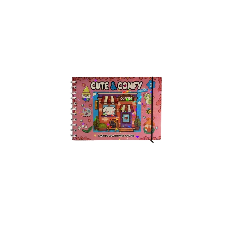 Foto Caderno Cute & Comfy Rosa Claro  48 páginas - 1 Unidade