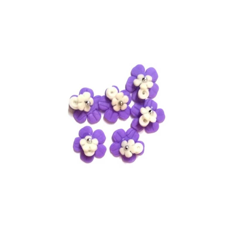 Foto Flor De Biscuit Estrela - Lilas E Branco