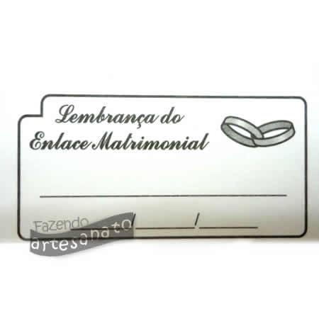 Foto Cartão Lembranca Enlace Casamento - 100 Un
