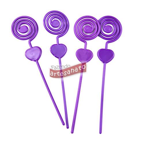 Foto Porta Recado Espiral Plastico Lilas Escuro - 10 Un