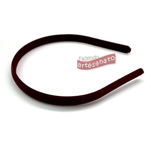 Foto Tiara Plastica Encapada Marrom 10 Mm - 12 Un