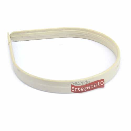 Foto Tiara Plastica Media Reta Branca 15 Mm - 12 Un