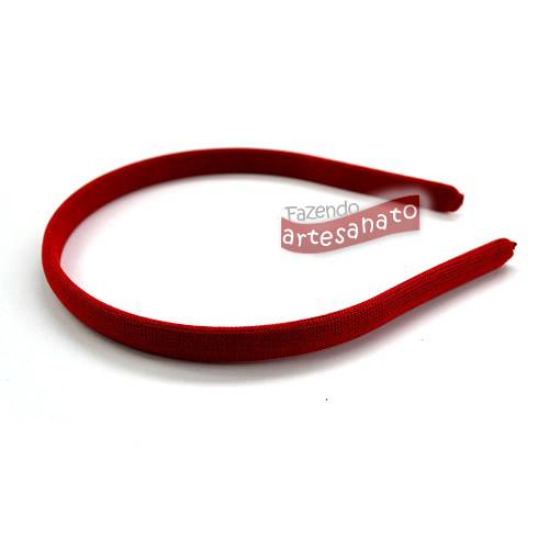 Foto Tiara Plastica Encapada Vermelho 10 Mm - 12 Un