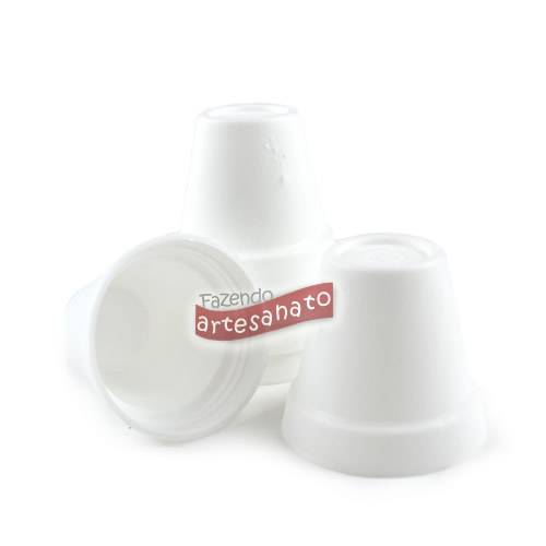 Foto Vaso Plastico N 3 Branco 6 Un - Pc