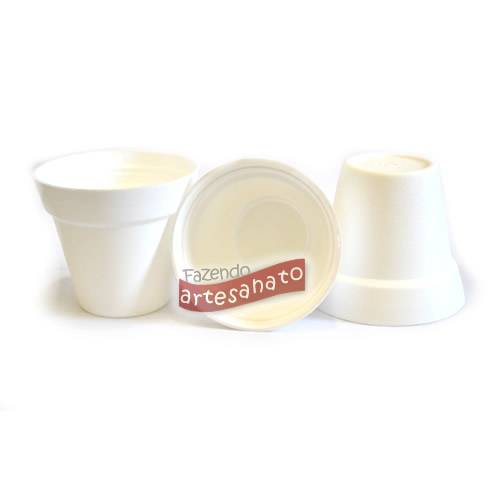 Foto Vaso Plastico N 4 Branco 6 Un - Pc