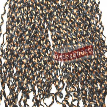 Foto Cabelo Sintetico Micro Zizi Braid N M2/27 Preto Loiro Mel 80 Gr - Ct