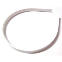 Foto Tiara Plastica Pente Branca 10 Mm - 12 Un