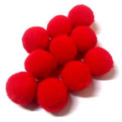 Foto Pompom (Pom-Pom) 14 Mm Vermelho 145 - 100 Un