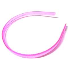 Foto Tiara Plastica Pente Rosa Citrico 10 Mm - 12 Un