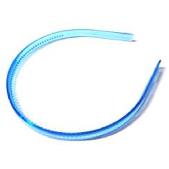 Foto Tiara Plastica Pente Azul 10 Mm - 12 Un