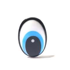 Foto Olho Oval Pelucia Com Trava Amigurumi 1614 Azul - 20 Un