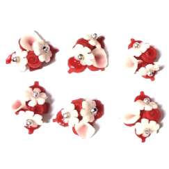 Foto Flor De Biscuit Copo De Leite - Vermelho E Branco