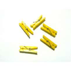 Foto Mini Prendedor Pregador Plastico 25 Mm Amarelo - 1000 Un