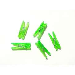 Foto Mini Prendedor Pregador Plastico 25 Mm Verde Translucido - 1000 Un