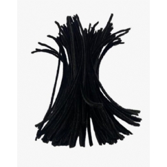 Foto Hastes De Chenille Limpa-Cachimbo 30 Cm Preto 100 Un - Pc