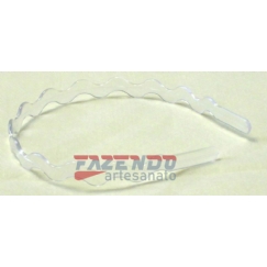 Foto Tiara Plastica Zig Zag Transparente - Dz