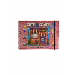 Foto Caderno Cute & Comfy Rosa Claro  48 páginas - 1 Unidade