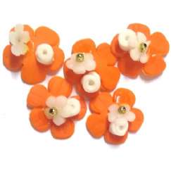 Foto Flor De Biscuit Estrela - Laranja E Branco