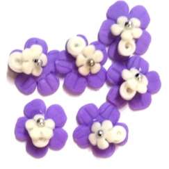 Foto Flor De Biscuit Estrela - Lilas E Branco