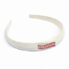 Foto Tiara Plastica Media Abaulada Branca 20 Mm - 12 Un